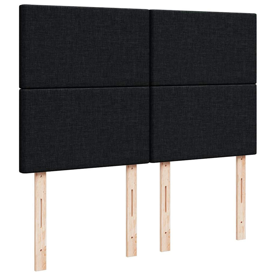 Ottoman bed met matras en LED's 140x200cm stof zwart