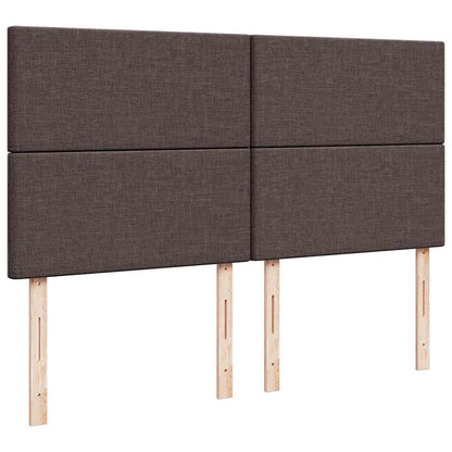 Ottoman bed met matras en LED's 160x200cm stof donkerbruin