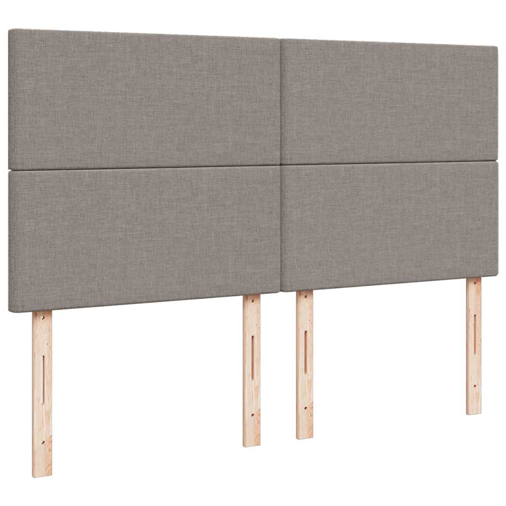Ottoman bed met matras en LED's 160x200cm stof taupe