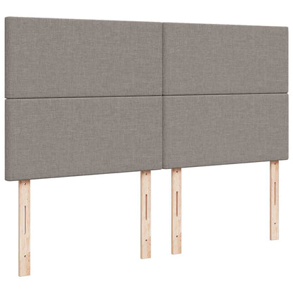 Ottoman bed met matras en LED's 160x200cm stof taupe
