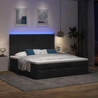 Ottoman bed met matras 180x200 cm zwart