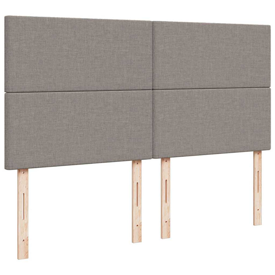 Ottoman bed met matras en LED's 180x200cm stof taupe