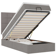 Ottoman Bed Met Matras En Led's 80X200Cm Stof 80 x 200 cm Taupe