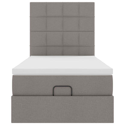 Ottoman Bed Met Matras En Led's 80X200Cm Stof 80 x 200 cm Taupe