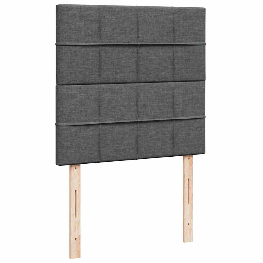 Ottoman bed met matras en LED's 90x200cm stof donkergrijs