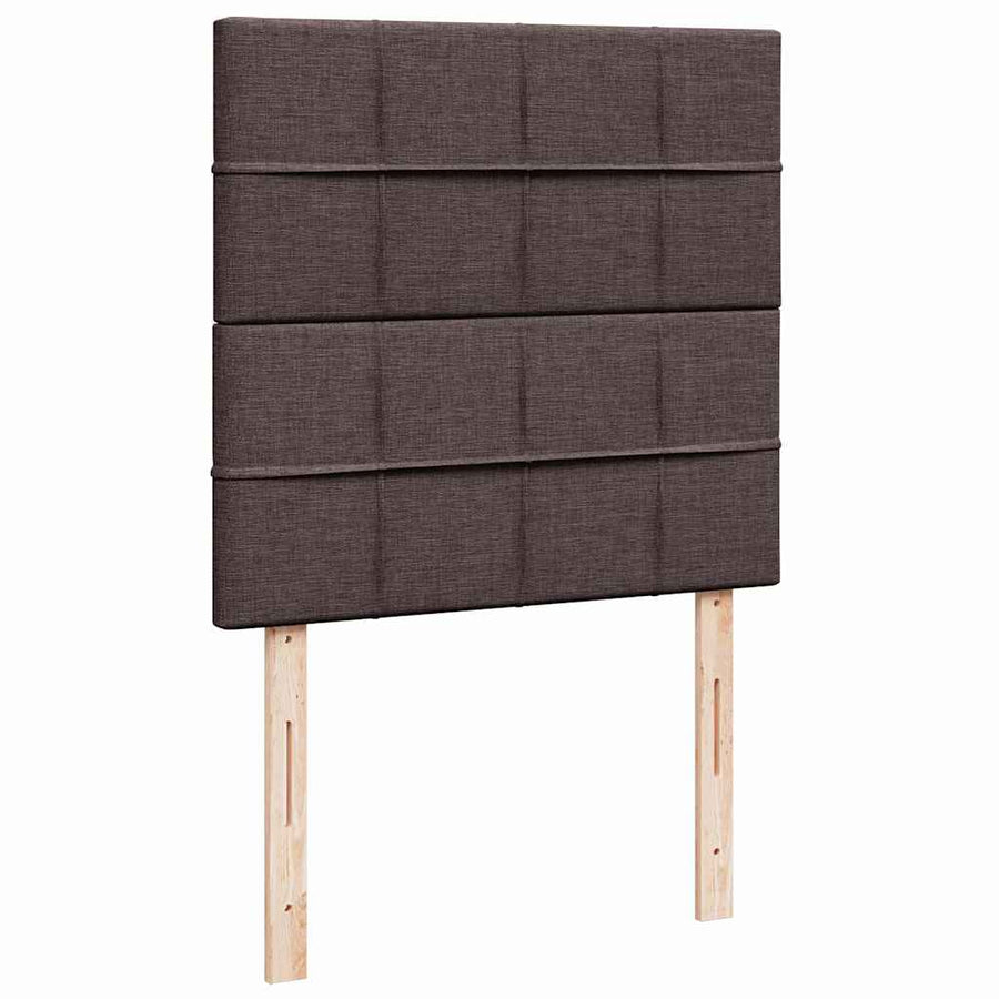 Ottoman bed met matras en LED's 100x200cm stof donkerbruin