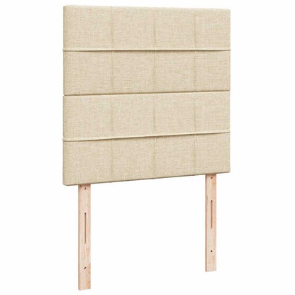 Ottoman bed met matras en LED's 100x200cm stof crèmekleurig