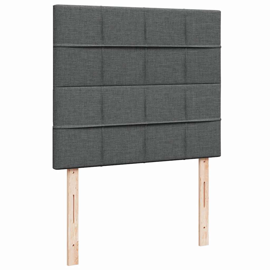 Ottoman bed met matras en LED's 120x200cm stof donkergrijs