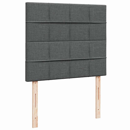 Ottoman bed met matras en LED's 120x200cm stof donkergrijs