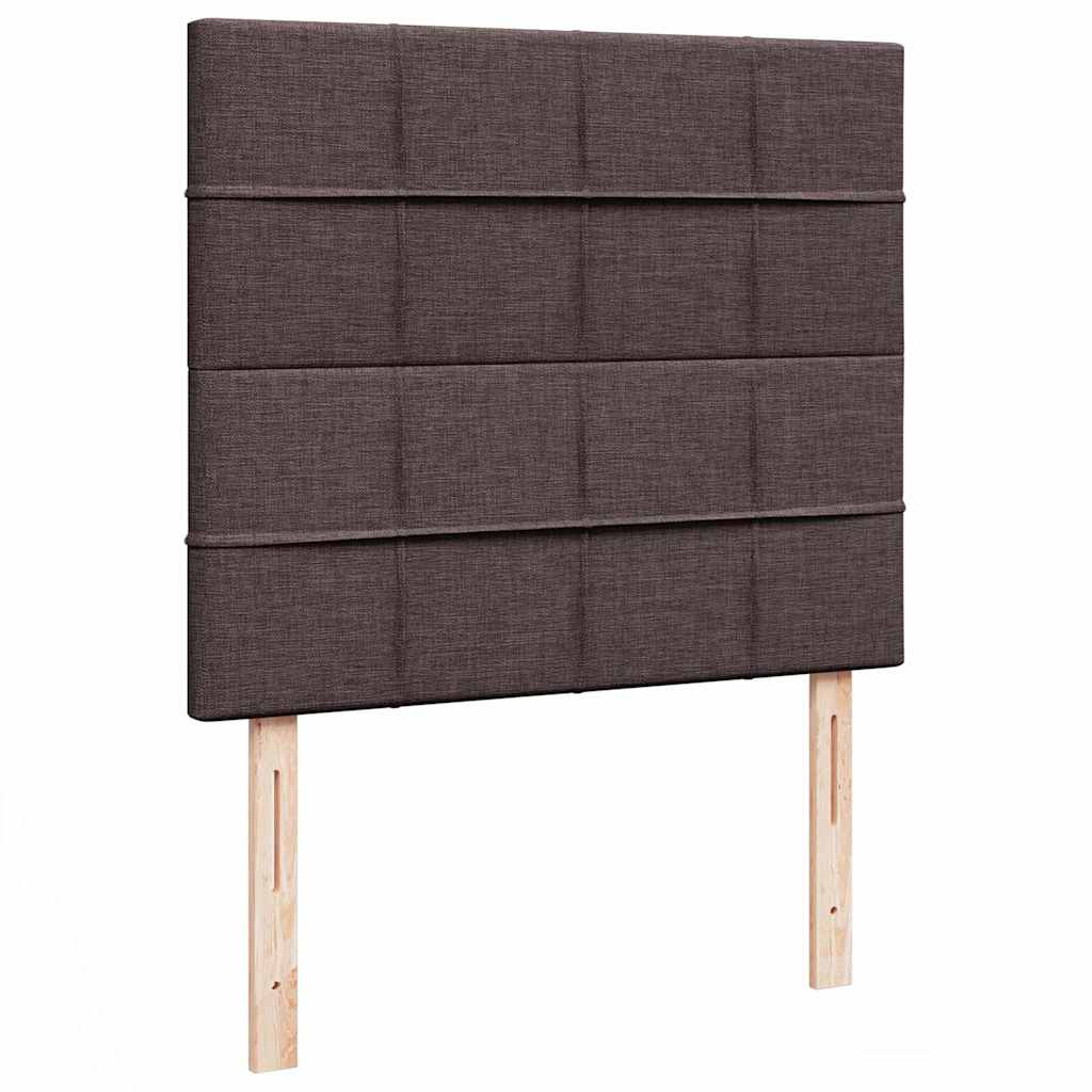 Ottoman bed met matras en LED's 120x200cm stof donkerbruin