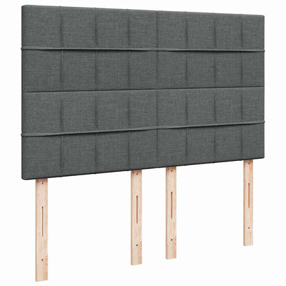 Ottoman bed met matras en LED's 140x190cm stof donkergrijs