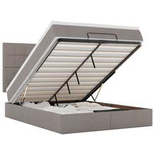 Ottoman Bed Met Matras En Led's 140X190Cm Stof 140 x 190 cm Taupe