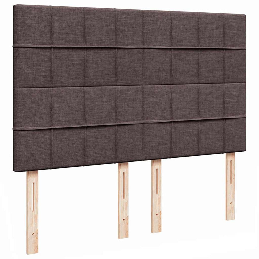 Ottoman bed met matras en LED's 140x200cm stof donkerbruin