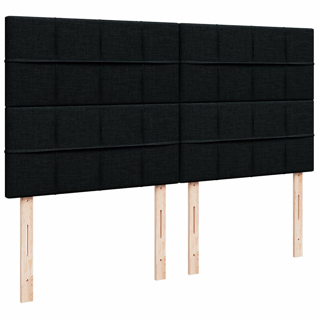 Ottoman bed met matras en LED's 160x200cm stof zwart