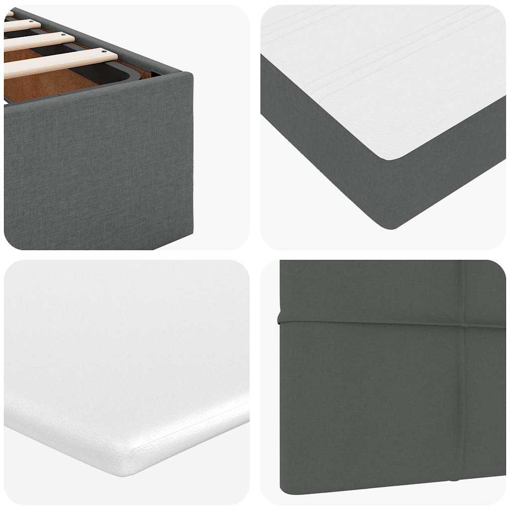 Ottoman bed met matras en LED's 180x200cm stof donkergrijs