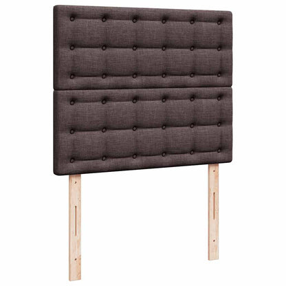 Ottoman bed met matras en LED's 120x200cm stof donkerbruin