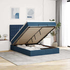 Ottoman bed met matras 140x190 cm blauw