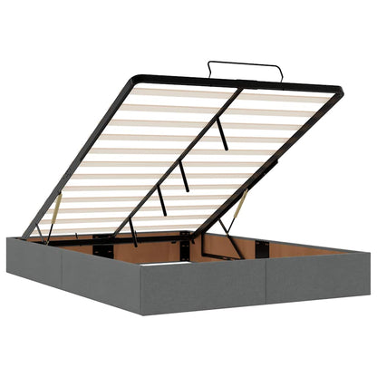 Ottoman bed met matras en LED's 140x200cm stof donkergrijs