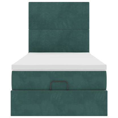 Ottoman bed met matrassen en LED's 100x200cm fluweel