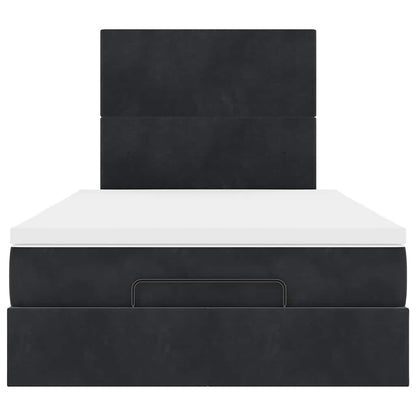 Ottoman bed met matrassen en LED's 120x190cm fluweel zwart