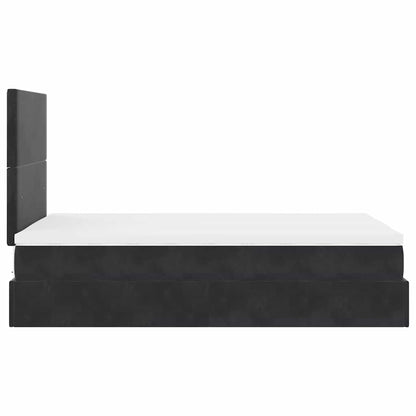 Ottoman bed met matrassen en LED's 120x200cm fluweel zwart