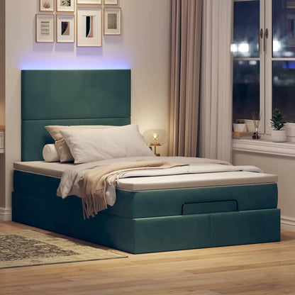 Ottoman bed met matrassen en LED's 120x200cm fluweel