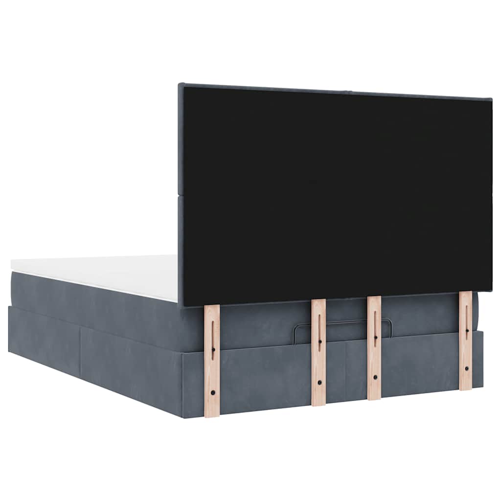 Ottoman bed met matrassen en LED's 140x200cm fluweel