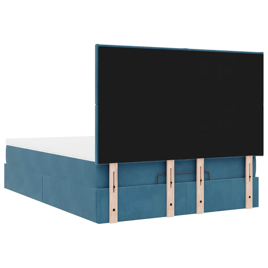 Ottoman bed met matrassen en LED's 140x200cm fluweel