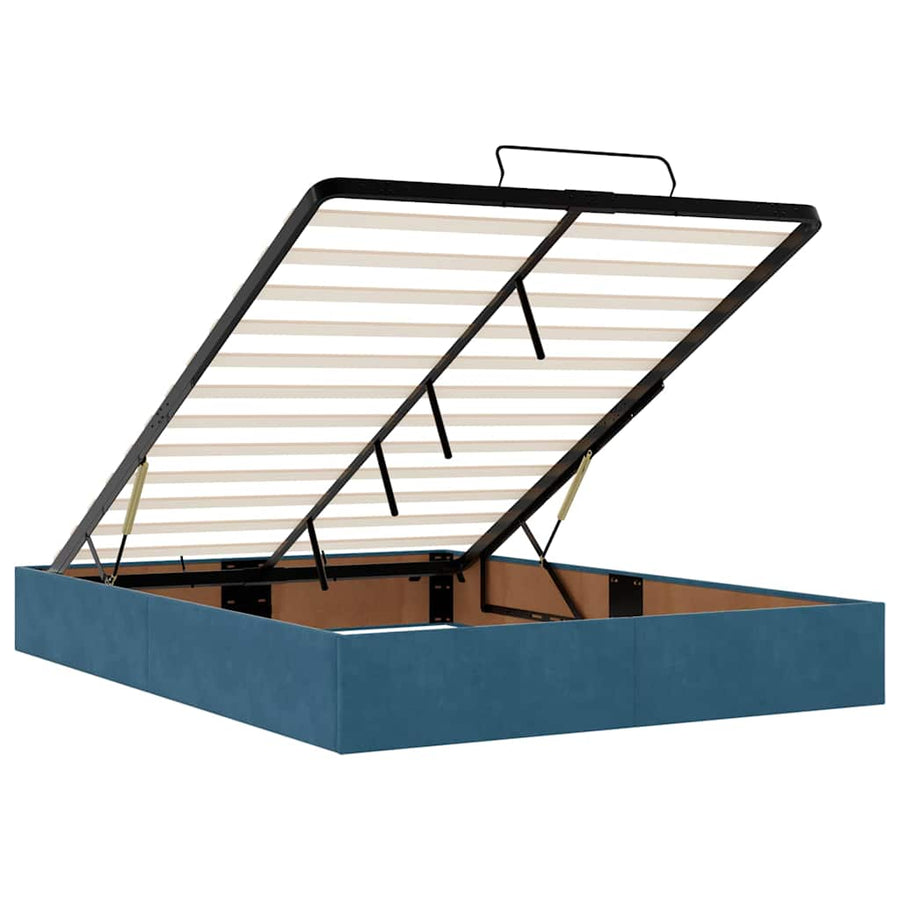 Ottoman bed met matrassen en LED's 140x200cm fluweel