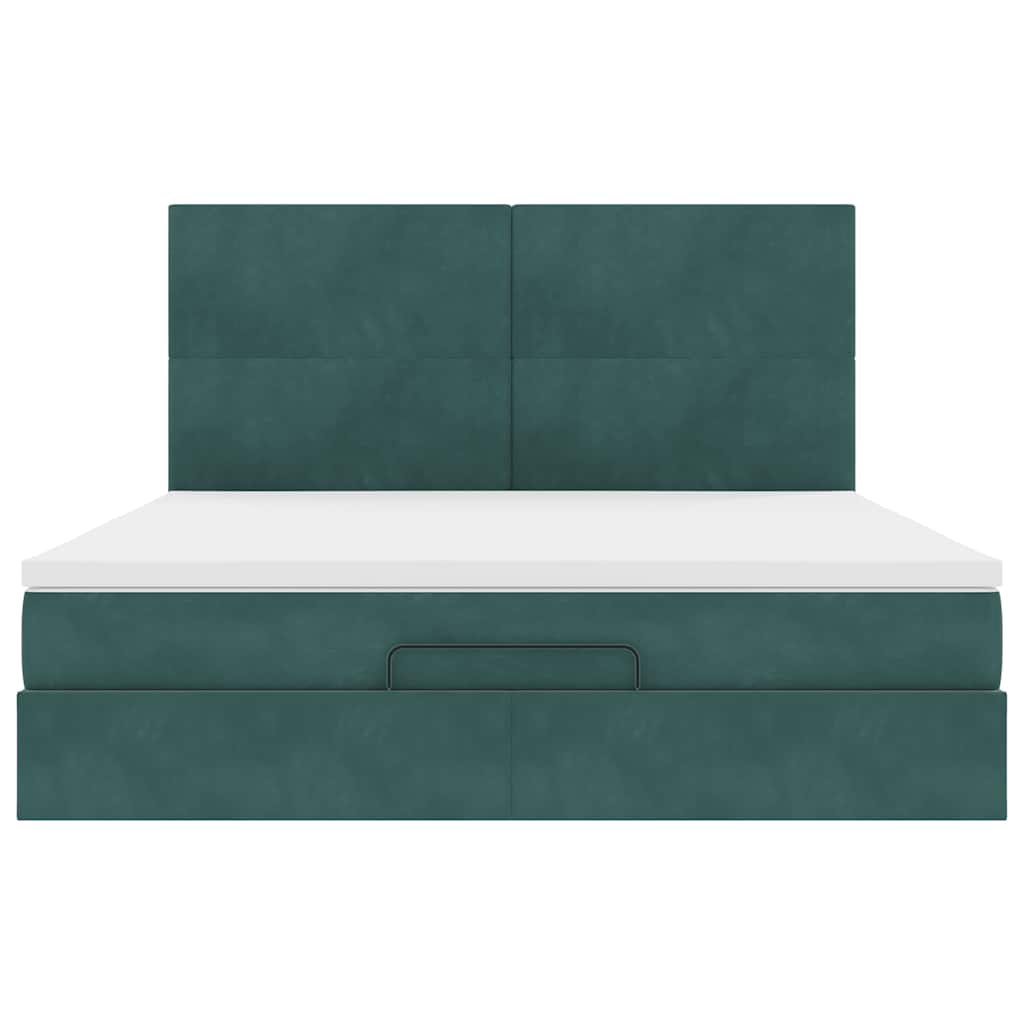 Ottoman bed met matrassen en LED's 160x200cm fluweel