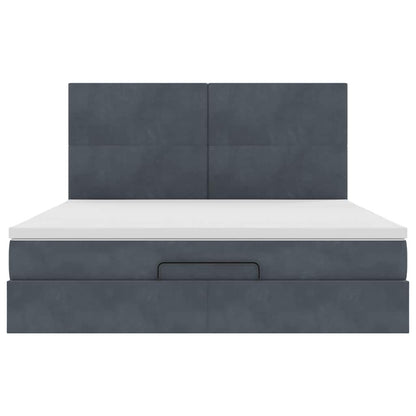 Ottoman bed met matrassen en LED's 180x200cm fluweel