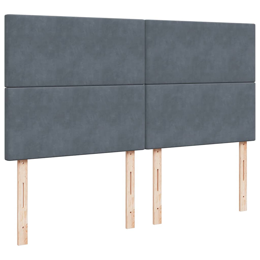 Ottoman bed met matrassen en LED's 180x200cm fluweel