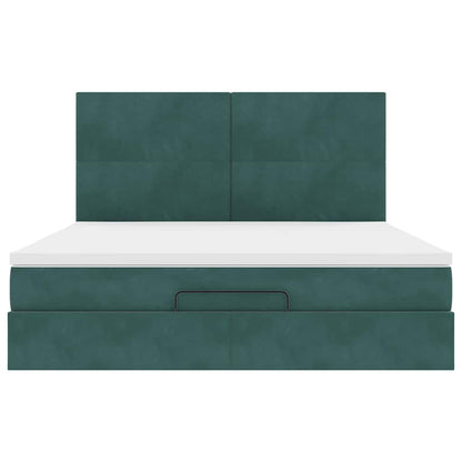 Ottoman bed met matrassen en LED's 180x200cm fluweel