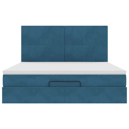 Ottoman bed met matrassen en LED's 180x200cm fluweel