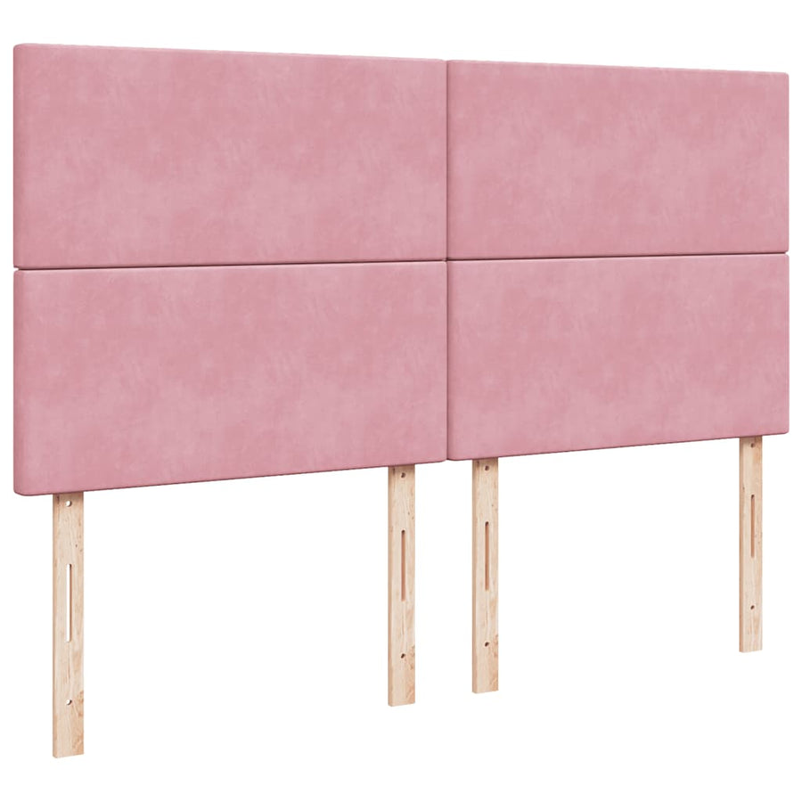 Ottoman bed met matrassen en LED's 180x200cm fluweel roze