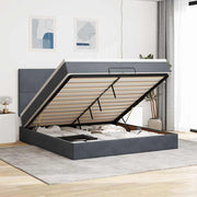 Ottomaans bed 200x200 cm fluweel donkergrijs