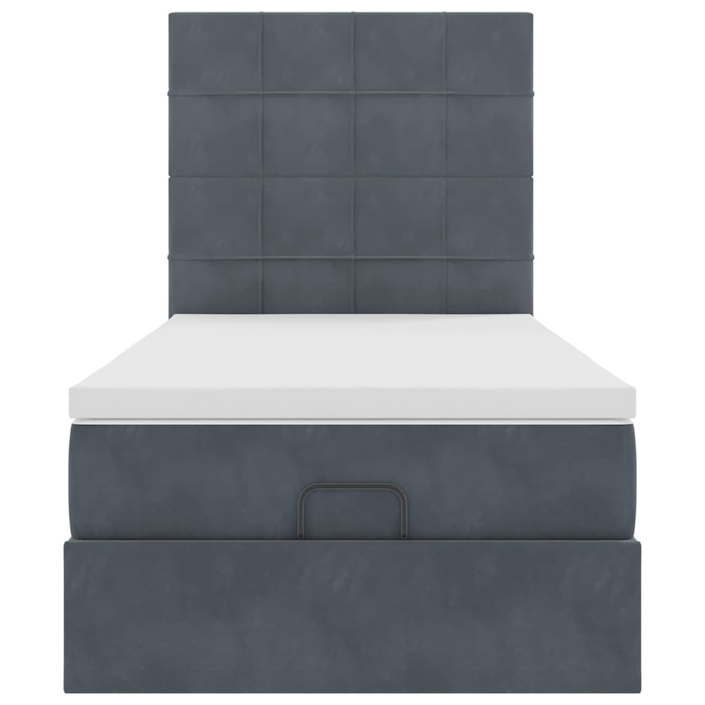 Ottoman bed met matrassen en LED's 100x200cm fluweel