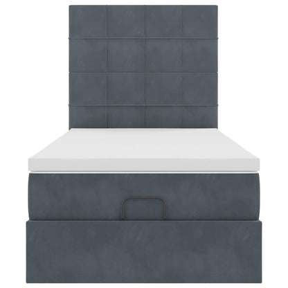 Ottoman bed met matrassen en LED's 100x200cm fluweel