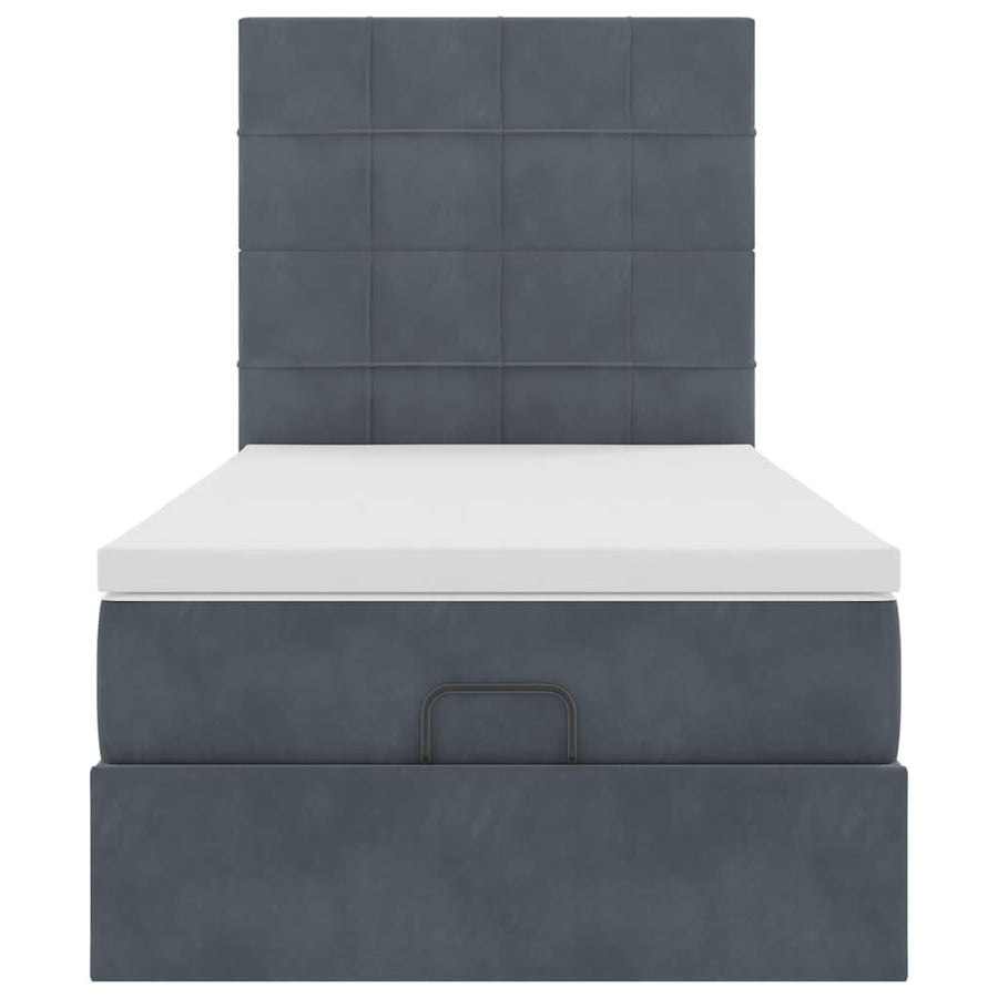 Ottoman bed met matrassen en LED's 100x200cm fluweel