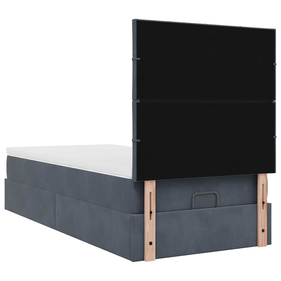 Ottoman bed met matrassen en LED's 100x200cm fluweel
