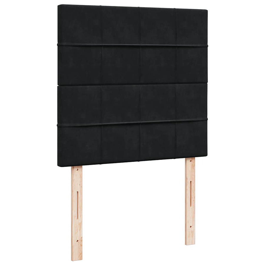 Ottoman bed met matrassen en LED's 100x200cm fluweel zwart