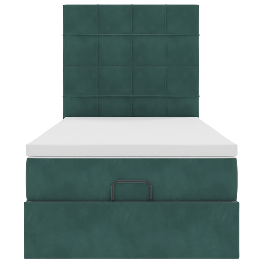 Ottoman bed met matrassen en LED's 100x200cm fluweel