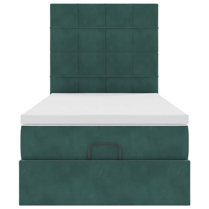 Ottoman bed met matrassen en LED's 100x200cm fluweel