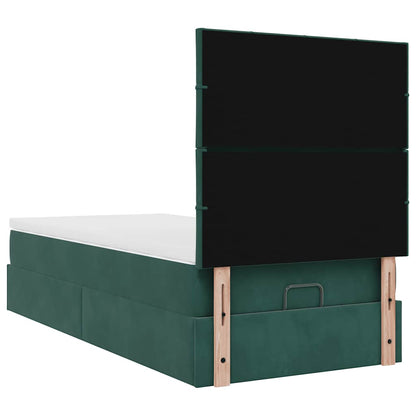 Ottoman bed met matrassen en LED's 100x200cm fluweel