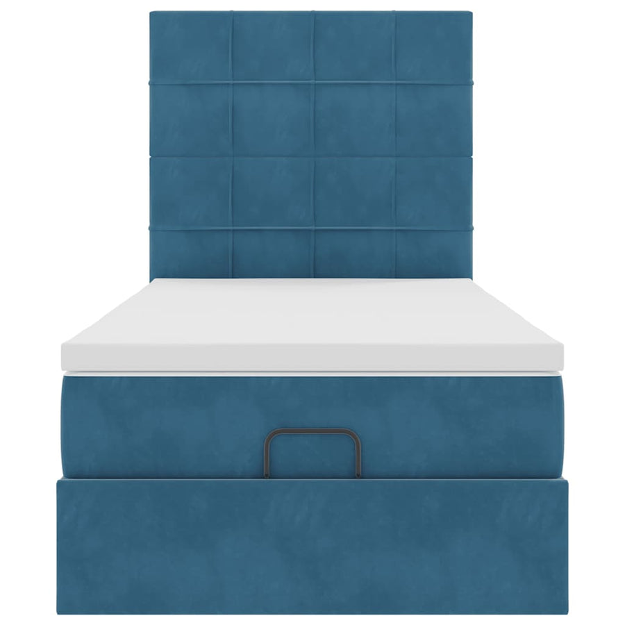 Ottoman bed met matrassen en LED's 100x200cm fluweel