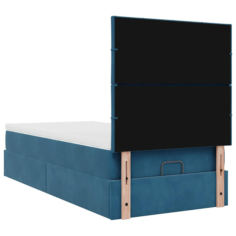 Ottoman bed met matrassen en LED's 100x200cm fluweel
