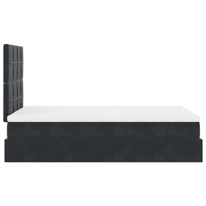 Ottoman bed met matrassen en LED's 120x200cm fluweel zwart