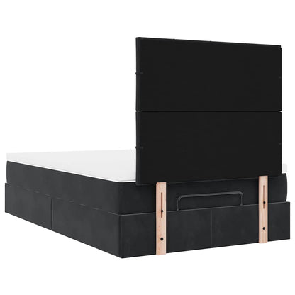 Ottoman bed met matrassen en LED's 120x200cm fluweel zwart