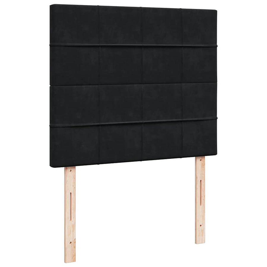 Ottoman bed met matrassen en LED's 120x200cm fluweel zwart