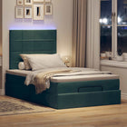 Ottoman bed with mattresses and LEDs 120x200cm velvet